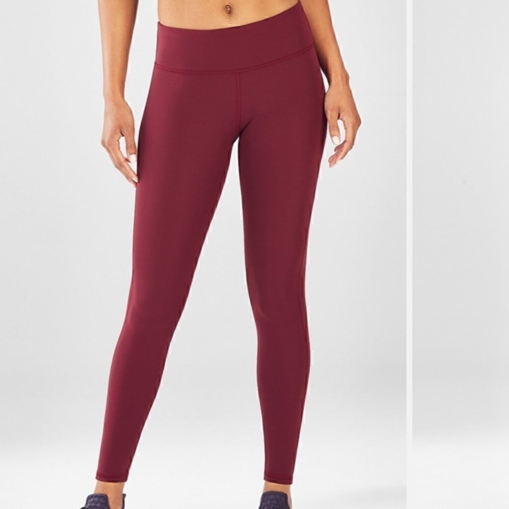 Fabletics Salar Powerform Legging Maroon Burgundy XL Short NEW